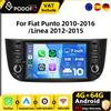 podofo Autoradio Android Podofo con CarPlay per Fiat Punto 2010-2016 Linea 2012-2015, Sistema Intelligente 2din GPS Stereo Ricevitore Autoradio RDS, Lettore Multimediale per Auto, Unità Principale da
