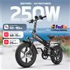 DEEPOWER Bicicletta Elettrica Pieghevole DEEPOWER A5 con Motore da 250W, Batteria 48V 15AH, Pneumatici Fat da 20 Pollici, per Ogni Terreno, Bici Urbana da Pendolare, Certificata CE per MTB/Neve
