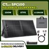 CTOLITY SPC100 Pannello Solare Pieghevole ETFE da 100W Kit Completo 20V Caricatore Solare Portatile per Stazione di Alimentazione Campeggio Escursionismo