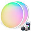 Oraymin Confezione da 2 plafoniere LED intelligenti da 24W - Lampade da soffitto RGB dimmerabili compatibili con Alexa con telecomando, illuminazione intelligente a 16 milioni di colori per camera da letto e