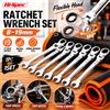 Hi-Spec Set di chiavi a cricchetto regolabili Hi-Spec 8-19 mm, chiave universale per riparazioni di biciclette e motociclette, kit di utensili meccanici
