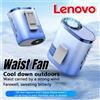 Lenovo Ventilatore Portatile da Cintura Lenovo, 100 Velocità, Vento Potente, Ricaricabile, Silenzioso, Lunga Durata della Batteria, Ventilatore a Clip per Escursioni all'Aperto