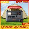 Oscal PowerMax 3600SE Stazione di Alimentazione Portatile, Generatore Solare 3600W, Batteria LiFePO4 3600Wh, 14 Prese per Casa, Esterni, Campeggio, Mobile