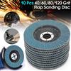 NONE 10 Pezzi Dischi Abrasivi per Smerigliatrice Angolare da 5" (125mm) Grana 40/60/80/120, Dischi a Lamelle per Rimozione Metallo, Plastica, Legno, Utensile Abrasivo