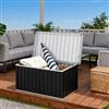 NONE Cassetta Portaoggetti da Esterno, Spaziosa, Antracite, 109 X 67 X 65 cm, Pratica Cassetta per Attrezzi da Giardino, Accessori per Piscina, Cuscini da Esterno, Attrezzatura da Spiaggia e Forniture per