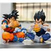 Bandai Statua Jt Dragon Ball Goku Vegeta Hamburger, Kit Anime, Figurina da Collezione, Ornamento da Scrivania, Decorazione per la Casa, Regalo per Collezionisti di Anime