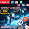 Lenovo Occhiali Wireless Lenovo AI Smart 8K Bluetooth 2026NUOVI con Controllo Remoto, Registrazione Foto Touch, Assistente Vocale e Traduttore