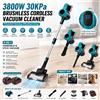 Avehrit Aspirapolvere senza fili brushless da 3800W 30KPa, aspirapolvere portatile 2-in-1 con contenitore per la polvere da 1,5 litri, luce LED, filtrazione HEPA a 5 stadi, compatibile con batteria Makita 18V