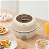 NONE Pentola Elettrica Portatile Antiaderente da 1,5 L, Hot Pot Elettrico, Pentola Elettrica Multifunzione, Fornello da Viaggio Portatile, Mini Hot Pot Elettrico con Vaporiera