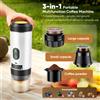 NONE Macchina per Caffè a Capsule 3-in-1 con Display Digitale, Macchina per Espresso Portatile per Auto, Casa e Campeggio