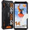 OUKITEL WP32 PRO Smartphone Robusto Sbloccato - 24GB RAM+256GB ROM Android 14, Telefono Resistente, Display da 6'', Fotocamera da 20MP, 63