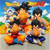 Bandai Statua Jt Dragon Ball, Figura di Son Goku e Vegeta, Goku che Mangia un Hamburger, Action Figure in PVC, Modellini da Collezione, Giocattoli e Regali