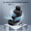 NONE Cuscino Rinfrescante per Auto 12V, Coprisedile Universale Ventilato con Potente Ventola, Rete Traspirante, Pad Rinfrescante ad Aria Fredda con Accendisigari