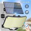 AMARYLLIS Luci Solari da Esterno 234 LED, 3 Modalità, Sensore di Movimento, Fari con Telecomando, Impermeabili IP65, Luci di Sicurezza Solari per Esterni