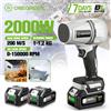ONEVAN ONEGREEN Soffiatore Elettrico Turbo Senza Spazzole 2000W 150000RPM, Strumento di Pulizia Foglie e Polvere Senza Fili, Compatibile con Batteria Makita 18V