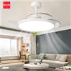 IRALAN Lampada da Soffitto con Ventilatore a Pale Invisibili Retrattili, Lampadario LED Moderno per Soggiorno e Camera da Letto