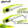 Kingdom Sea Topwater Popper Lure 120mm/27g 140mm/43.5g 160mm/55g 180mm/78g Esche Artificiali Galleggianti Wobbler Rigidi per la Pesca di Tonno e GT in Mare