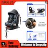 Magic ZC（母婴） Seggiolino auto per bambini con ISOFIX e angolo regolabile a 360° ° Seggiolino Auto Girevole per Neonati, Sicuro per Viaggiare con Imbracatura di Sicurezza a Cinque Punti, Adatto per Bambini, Ideale