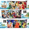Bandai Astuccio per matite One Piece Anime con stampa Luffy Zoro, borsa cosmetica in tela con cerniera, organizer per cancelleria per scuola, ufficio, viaggi, regalo