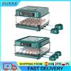 ELOOLE Incubatrice per Uova Completamente Automatica 3-in-1 con Ricarica Automatica dell'Acqua e Controllo Digitale della Temperatura per Uova di Gallina, Anatra e Quaglia