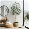 HiMISS Albero Artificiale di Eucalipto, Pianta Finta Moderna Grande da 4/5/6 Piedi, Decorazione in Vaso per Interni ed Esterni, Ideale per Casa e Ufficio, Regalo Decorativo, Albero di Eucalipto