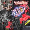 NONE Trapano a percussione rotativo a batteria 21V Max, martello elettrico brushless con 2 batterie e caricabatterie, trapano SDS Plus a 3 modalità per cemento, muratura, legno e metallo