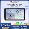 Junsun Autoradio Junsun Wireless CarPlay Android Auto per Audi A3 S3 RS3 8P 2003-2013, Navigatore GPS, Lettore Multimediale, WiFi 4G, DSP, RDS, Bluetooth, FM, AM, SWC, Schermo Touch IPS, Stereo, Unità