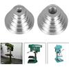 DAZZLEEX 1/2 Pezzi Puleggia a Pagoda per Trapano a Colonna, Puleggia a 5 Passi per Cinghia a V con Vite di Fissaggio M8, Ruota di Trasmissione Argento con Foro da 14/22mm
