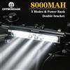 OFFBONDAGE 1700LM Luce Anteriore per Bicicletta con Power Bank 8000mAH, Torcia Impermeabile per Esterni, Faro LED COB per MTB e Bici da Strada