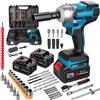 TKKEACE Avvitatore a impulsi elettrico senza fili da 21V, 380Nm, 1/2 pollice, per auto/camion/bulloni, avvitatore a impulsi senza fili