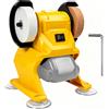 LouSdZoke Smerigliatrice da banco elettrica senza fili 5500 RPM con doppia mola, affilatrice da tavolo per affilatura coltelli fai-da-te e rimozione ruggine, compatibile con batteria Dewalt 20V