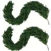 NONE Ghirlanda natalizia da 2 pezzi, ghirlanda stagionale con aghi di pino Norfolk artificiali, decorazione invernale per interni ed esterni, decorazioni festive per alberi di pino per tutte le stagioni