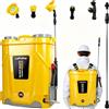 LaiPuDuo Spruzzatore a Zaino Elettrico da 20L con Batteria, Pressione Regolabile 100PSI, per Giardinaggio, Diserbo, Pulizia, con 4 Ugelli, Compatibile con Batteria Dewalt 20V