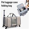 NONE Borse da Trasporto per Cani, Trolley Pieghevole, Zaino per Cani, Scatola di Trasporto in Tessuto Oxford con 4 Ruote, Borsa da Trasporto con Rotelle e Cintura di Sicurezza per Viaggi
