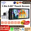 podofo Autoradio Android Podofo 1 Din con GPS, WiFi, Schermo 6.86'', Sistema Intelligente per Auto, CarPlay/Android Auto Wireless, BT, FM, EQ, Unità di Controllo con Telecamera Posteriore, Lettore MP5