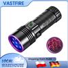 VASTFIRE Torcia UV 365nm con 7 LED, Torcia Ricaricabile a Luce Nera per Rilevamento Urina Animali Domestici, Polimerizzazione Resina e Controllo Banconote False, Impermeabile USB-C, Magazzino UE
