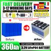 Futuraglow Batteria Lifepo4 3.2V 360Ah Nuova di Zecca, 10000+ Cicli, Celle Ricaricabili con 3 Accessori in Omaggio, Grado A, per Progetti Fai-da-Te 12V 24V 48V, per Camper, Veicoli Elettrici, Energia Domestica,