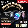 Lenovo Occhiali Smart AI Lenovo 1600W con Doppia Fotocamera, Chiamate Bluetooth, Traduzione in Tempo Reale, Riprese 8K HD, Riproduzione Audio Video e Musica, Occhiali da Sole 2026