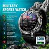 GUHUAVMI Nuovo Smartwatch con Batteria Ultra Grande da 1400mAh, GPS, Impermeabile, per Nuoto, Sport, Corsa, Tracker per Attività all'Aperto, Torcia, Smartwatch Militare da Uomo