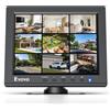 Eyoyo Monitor per telecamere di sicurezza Eyoyo da 8 pollici con schermo LCD 1024×768 in formato 4:3, dotato di porte HDMI/VGA/BNC/AV/USB e altoparlanti integrati; piccolo monitor video per PC, NVR, camper