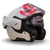 UNiK Casco modulare Spectrum DV Flip-Back unico, bianco lucido