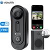 VIDEOLIFE Videocitofono Wireless 1080P Videolife, Campanello Intelligente WiFi con Rilevamento Movimento, Visione Notturna e Interfono per la Sicurezza Domestica