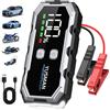 BSMOOM Avviatore Batteria Auto, 4000A 12800mAh Avviatore Emergenza per Auto(Adatto a 5,0L Veicoli a Benzina o 7,0L Diesel) 12V,Avviatore di Emergenza, Jump Starter, con Torcia LED.