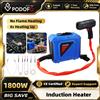 NONE Kit Riscaldatore a Induzione Portatile Podofo 1800W, Strumento Senza Fiamma con 4 Bobine per Riparazione Auto e Rimozione Bulloni