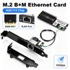 fenvi Scheda LAN M.2 B+M AQC113 da 10 Gbps, Adattatore Controller Ethernet RJ45 da 10000 Mbps per PC, Compatibile con Windows 10/11 Server