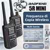 BAOFENG 2PCS BAOFENG UV-5RMini Walkie-Talkie Multibanda Programmabile Copia Frequenza Wireless 5W 999CH AM FM Radio Bidirezionale a Lungo Raggio