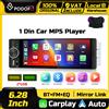 podofo Autoradio Podofo 1 Din, Lettore Multimediale MP5, CarPlay Wireless, Android Auto, Schermo HD da 6,28 Pollici, Sistema Intelligente per Auto, Mirror Link, BT, EQ, FM Stereo