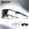 SCVCN Nuovi Occhiali da Ciclismo Fotocromatici UV400 per Bici da Strada, Escursionismo, Corsa, Occhiali Sportivi da Esterno MTB Antivento per Uomo e Donna