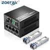 ZoeRax Modulo ZoeRax 1.25G LC Single-mode, Ricetrasmettitore SFP, Convertitore Media in Fibra Gigabit, 1 Ottico 4 RJ45, Ampiamente Compatibile