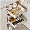 HiMISS Organizzatore Estraibile per Armadio con Guide Ammortizzate, Ripiani Scorrevoli Silenziosi per Dispensa, Cassetto Scorrevole Resistente per Cucina